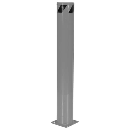 Vestil STEEL PIPE SAFETY BOLLARD 48"X6.5" GRAY BOL-48-6.5-GYSG